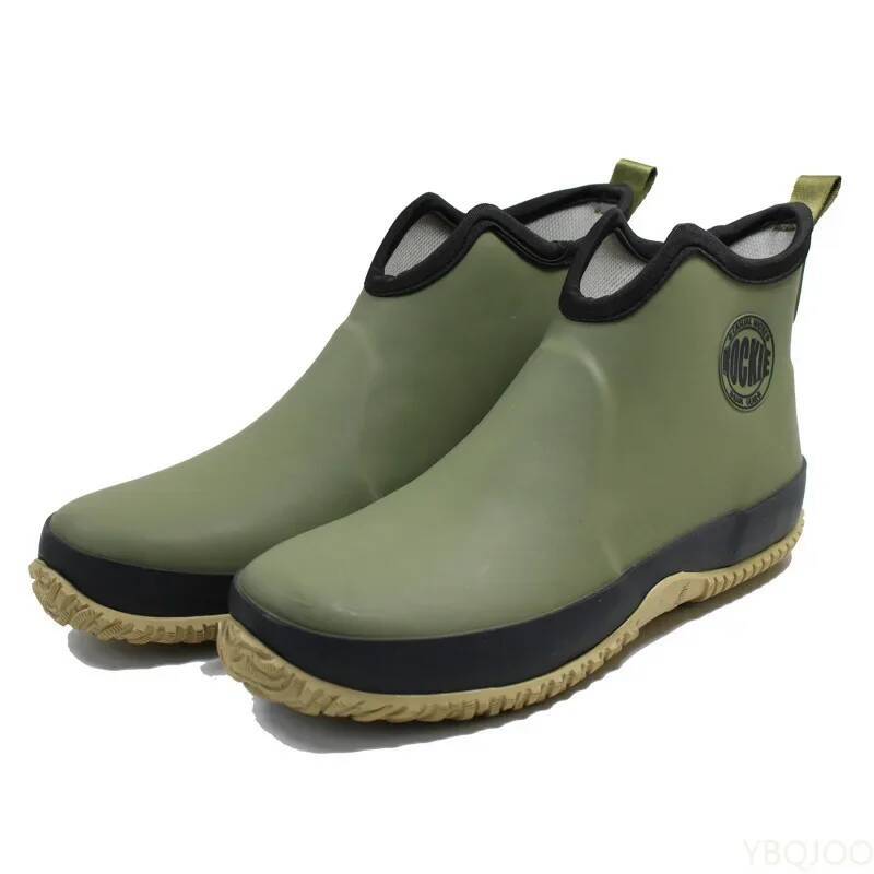 Fishing Boots - Męskie antypoślizgowe, wodoodporne gumowe buty do